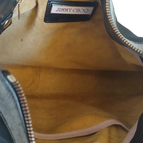 Jimmy Choo Black Leather and Suede Hobo Bag Luxury - Picture 15 of 17